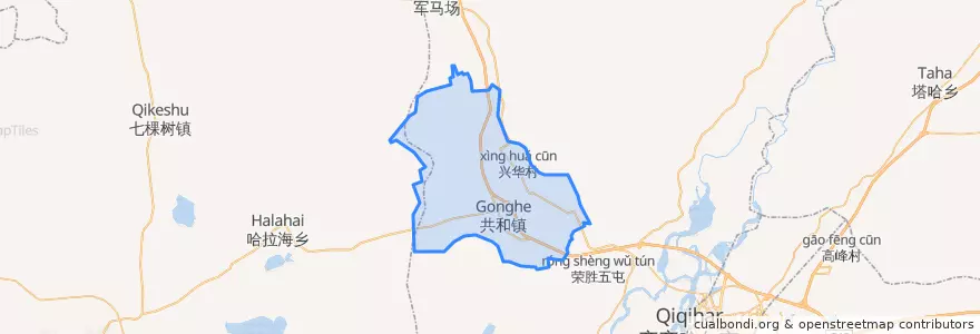 Mapa de ubicacion de 共和镇.