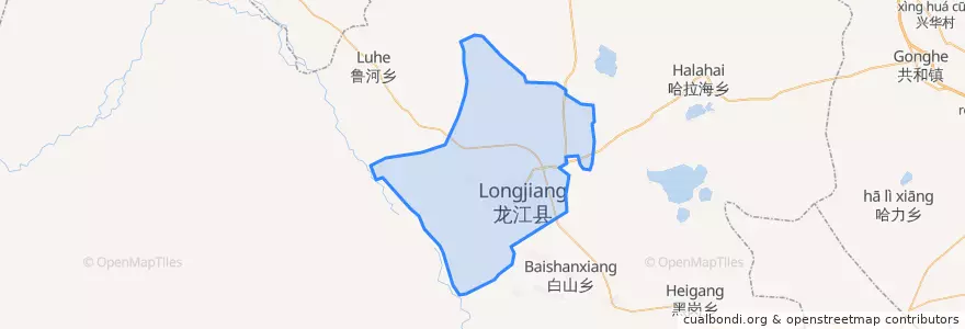 Mapa de ubicacion de Лунцзян.