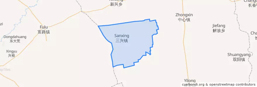 Mapa de ubicacion de Саньсин.