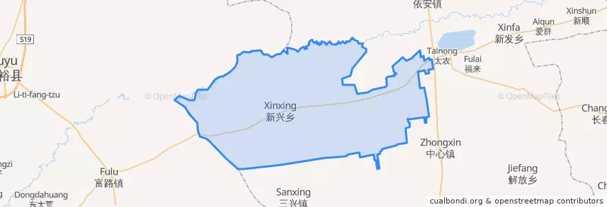 Mapa de ubicacion de 新兴乡.