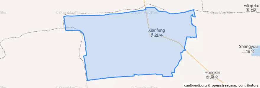 Mapa de ubicacion de 先锋乡.