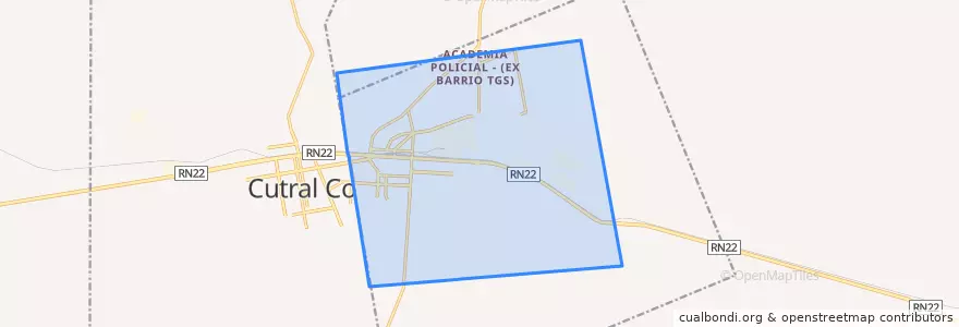 Mapa de ubicacion de Municipio de Plaza Huincul.