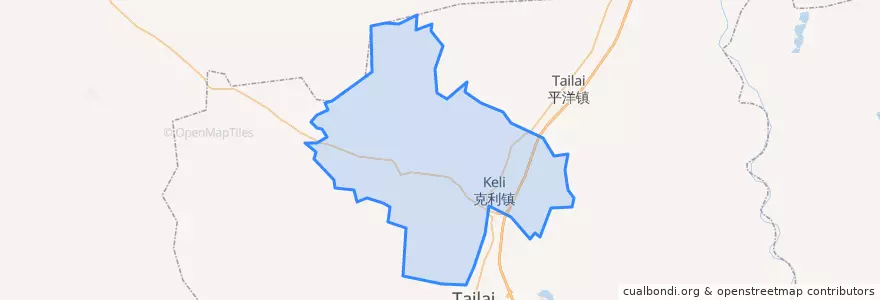 Mapa de ubicacion de 克利镇.