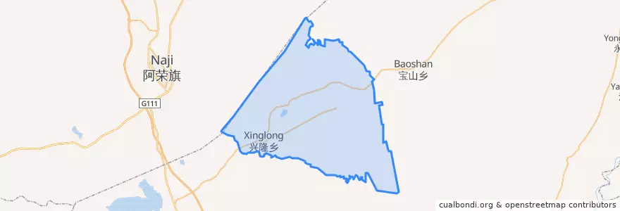 Mapa de ubicacion de 兴隆乡.