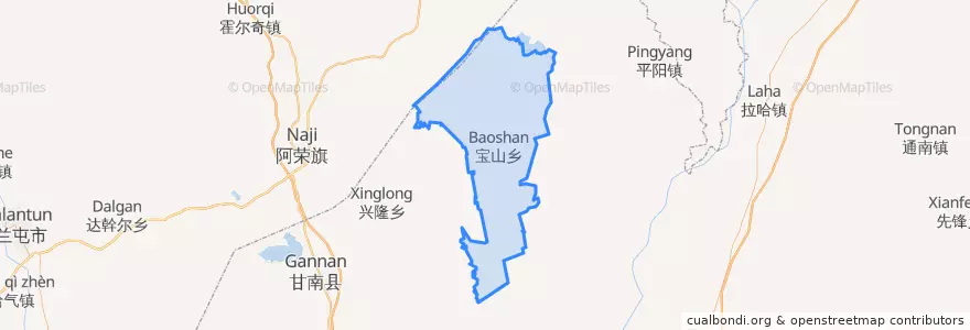 Mapa de ubicacion de Баошань.