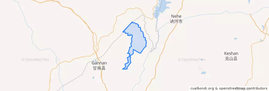 Mapa de ubicacion de 查哈阳农场.
