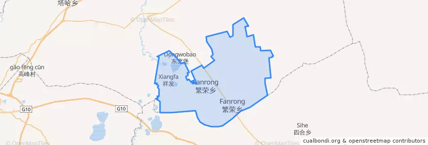 Mapa de ubicacion de 繁荣乡.