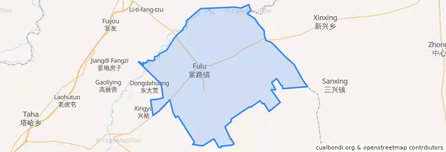 Mapa de ubicacion de 富路镇.