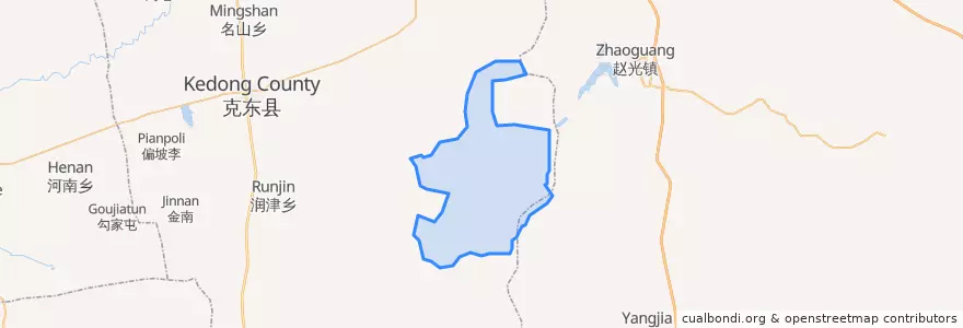 Mapa de ubicacion de 发展林场.