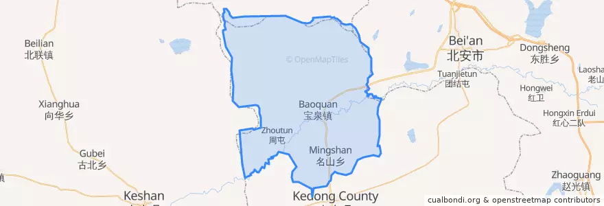 Mapa de ubicacion de Баоцюань.