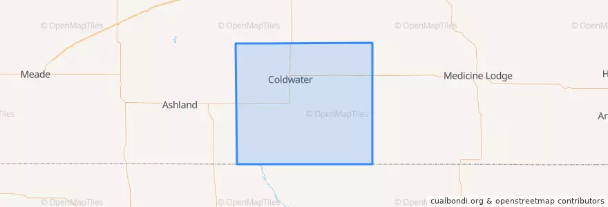 Mapa de ubicacion de Comanche County.