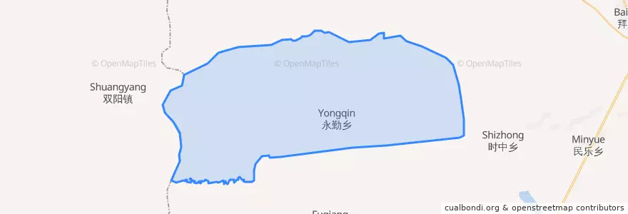 Mapa de ubicacion de 永勤乡.