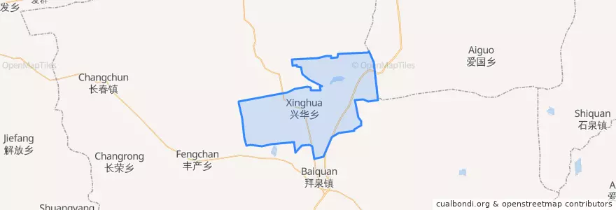 Mapa de ubicacion de 兴华乡.