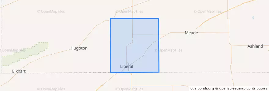 Mapa de ubicacion de Seward County.
