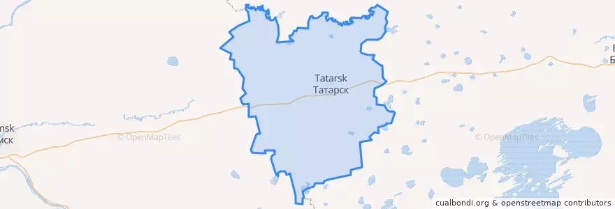 Mapa de ubicacion de Tatarskij rajon.