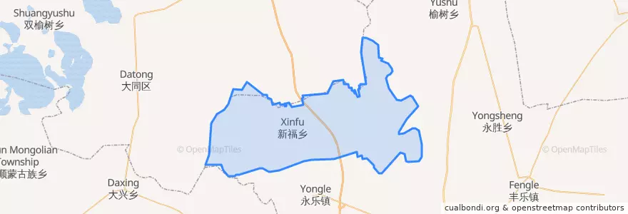 Mapa de ubicacion de 新福乡.
