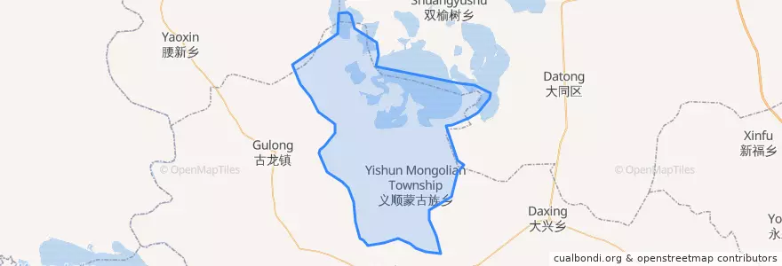 Mapa de ubicacion de 义顺乡.