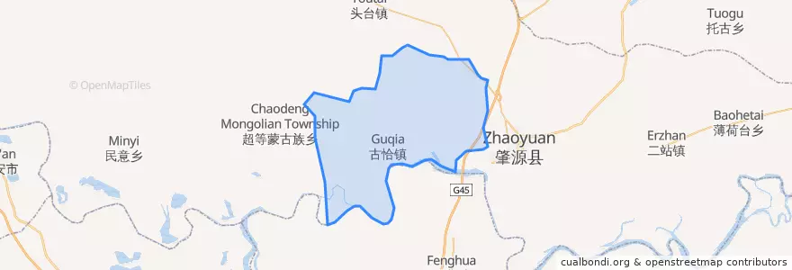 Mapa de ubicacion de 古恰镇.