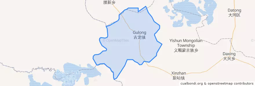 Mapa de ubicacion de 古龙镇.