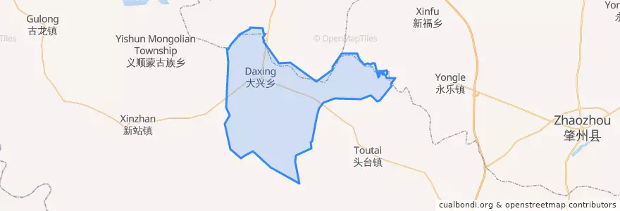 Mapa de ubicacion de 大兴乡.