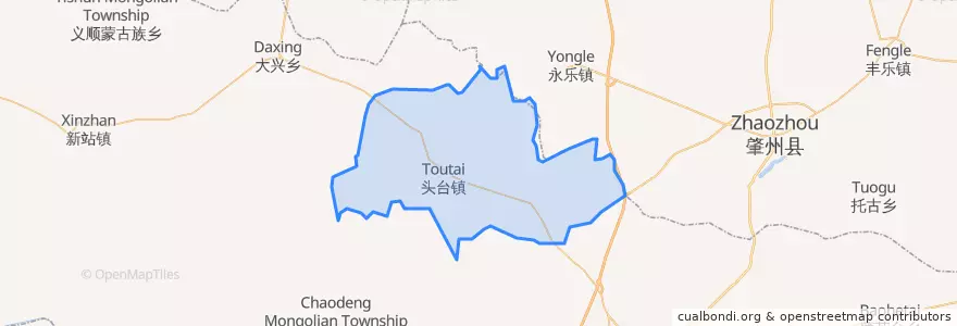 Mapa de ubicacion de 头台镇.