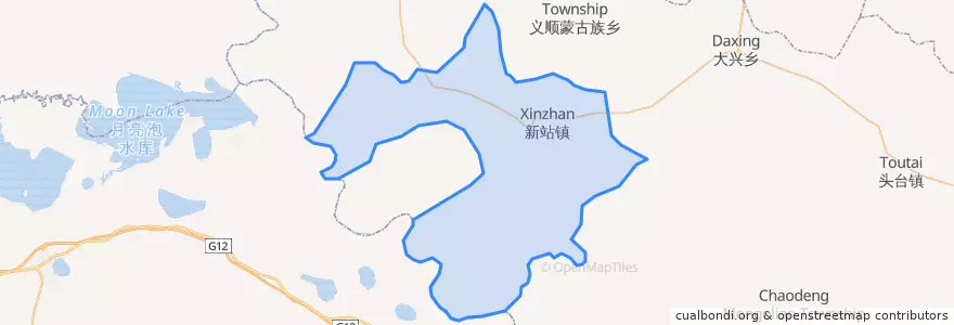 Mapa de ubicacion de 新站镇.