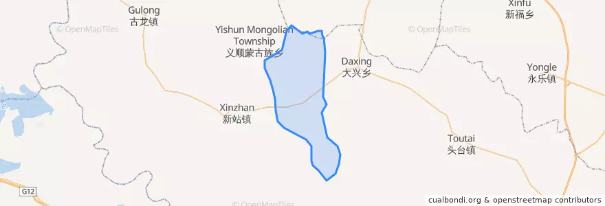 Mapa de ubicacion de 浩德乡.