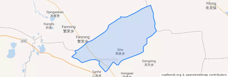 Mapa de ubicacion de 四合乡.