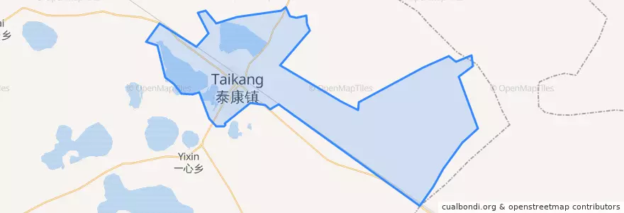 Mapa de ubicacion de 泰康镇.