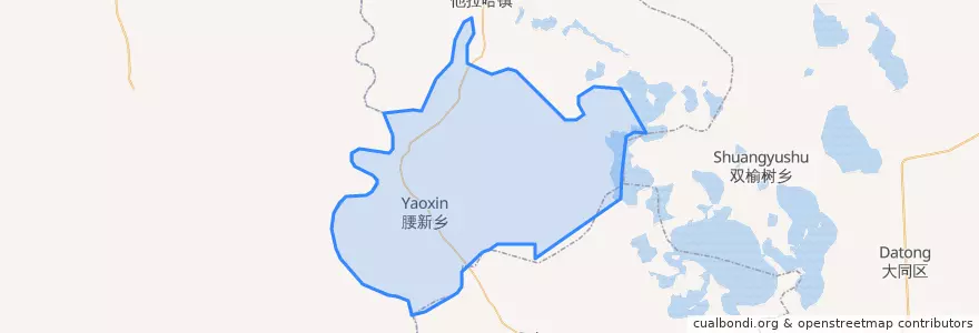Mapa de ubicacion de 腰新乡.