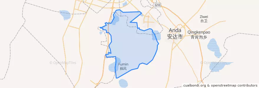 Mapa de ubicacion de 万宝山镇.