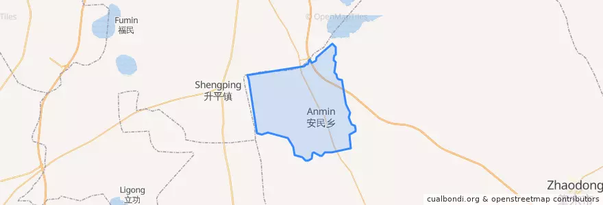 Mapa de ubicacion de 安民乡.