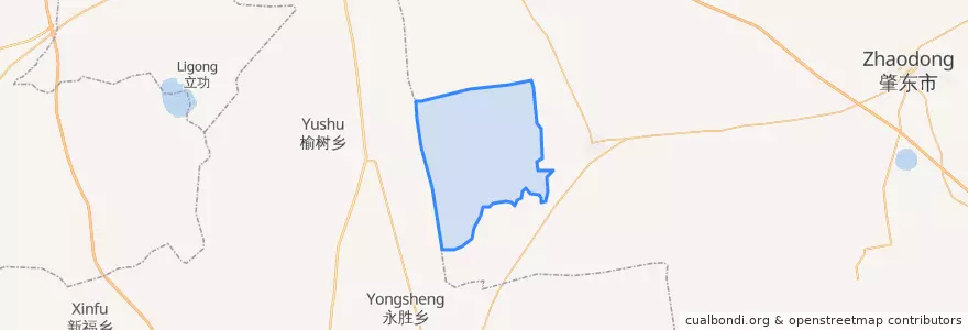 Mapa de ubicacion de 洪河乡.