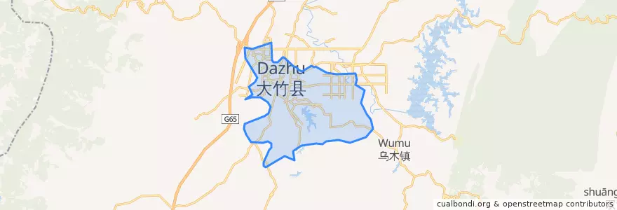 Mapa de ubicacion de 竹陽鎮.