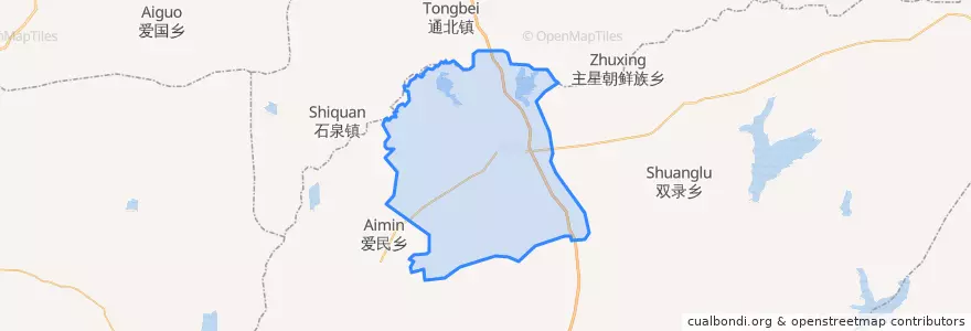 Mapa de ubicacion de 海北镇.