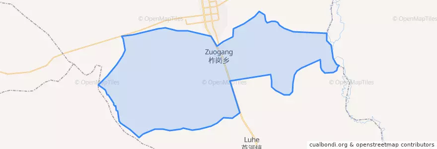 Mapa de ubicacion de 柞岗乡.