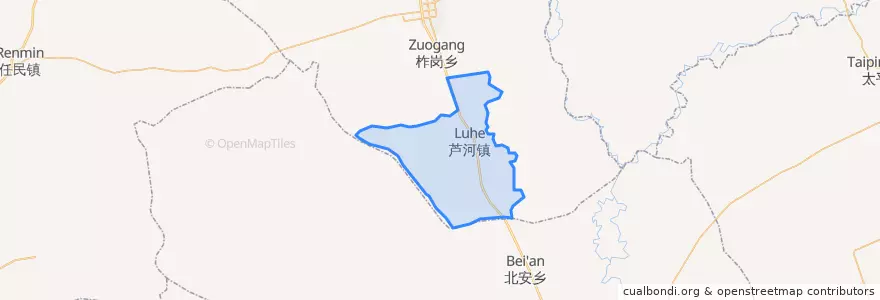 Mapa de ubicacion de 芦河镇.