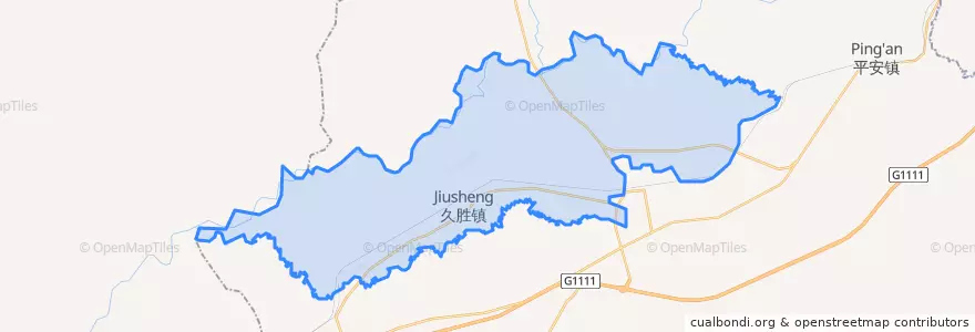 Mapa de ubicacion de 久胜镇.