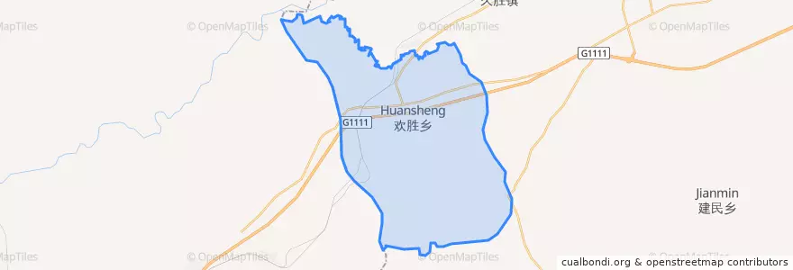 Mapa de ubicacion de 欢胜乡.