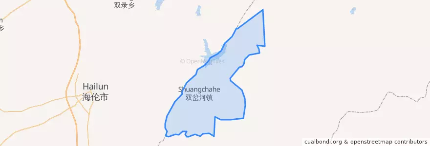 Mapa de ubicacion de 双岔河镇.