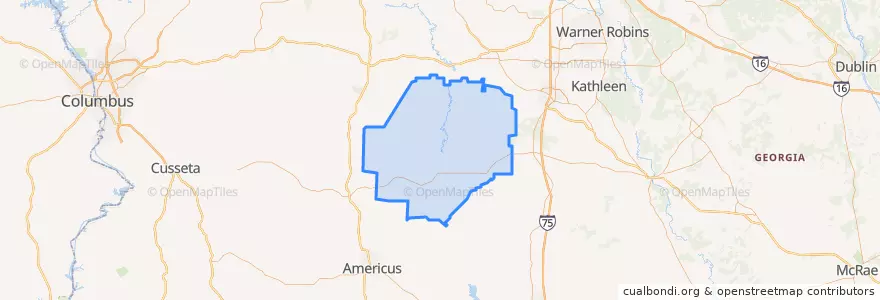 Mapa de ubicacion de Macon County.