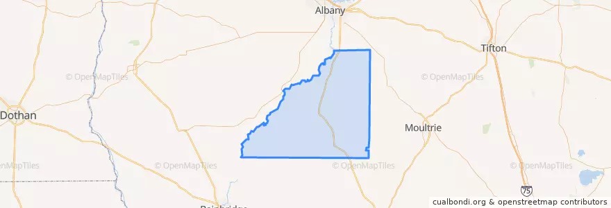 Mapa de ubicacion de Mitchell County.