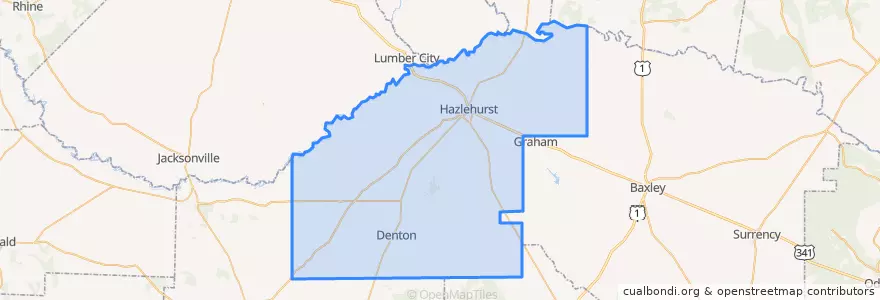Mapa de ubicacion de Jeff Davis County.