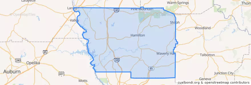 Mapa de ubicacion de Harris County.