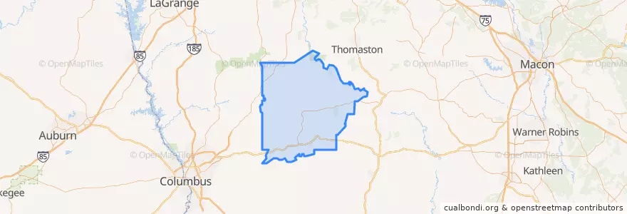 Mapa de ubicacion de Talbot County.