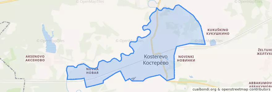 Mapa de ubicacion de городское поселение Костерёво.