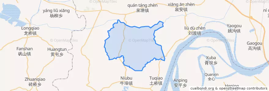 Mapa de ubicacion de 洪巷镇.