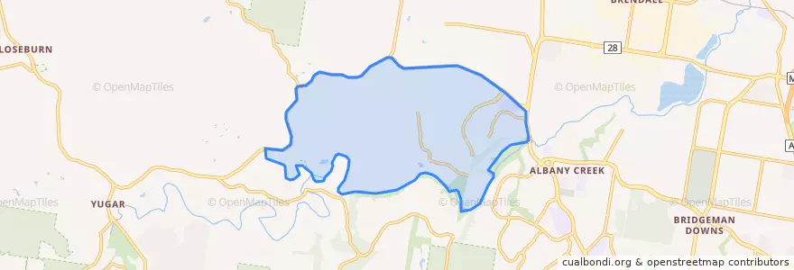 Mapa de ubicacion de Eatons Hill Boundary.