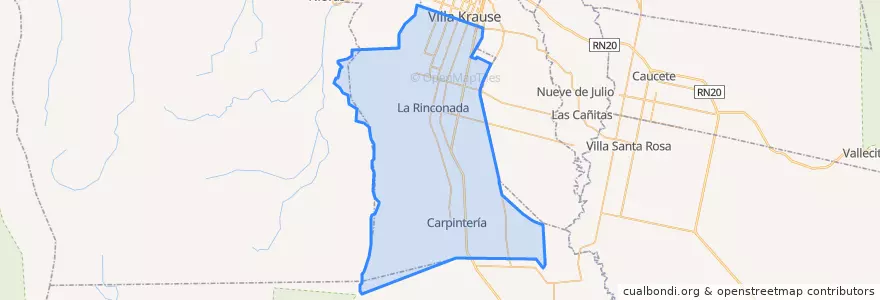 Mapa de ubicacion de Pocito.