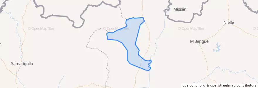 Mapa de ubicacion de Gbon.